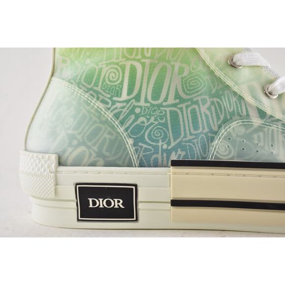 Dior Mens B23 Shawn Stussy Multicolor Logo High Top Lace Up Flat Sneaker 44 11 - Picture 6 of 15